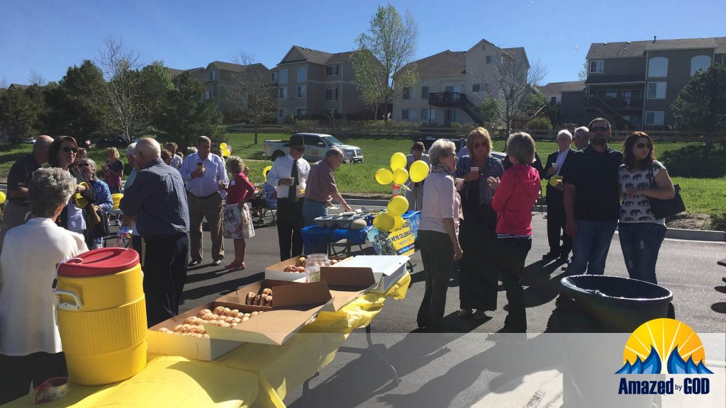 Donuts, lemonade and parking lot celebration at Parker United Methodist Church