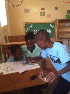 Photo of class room and students at Respire Haiti