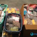 Completed UMCOR relief kits packed in boxes and ready to ship.