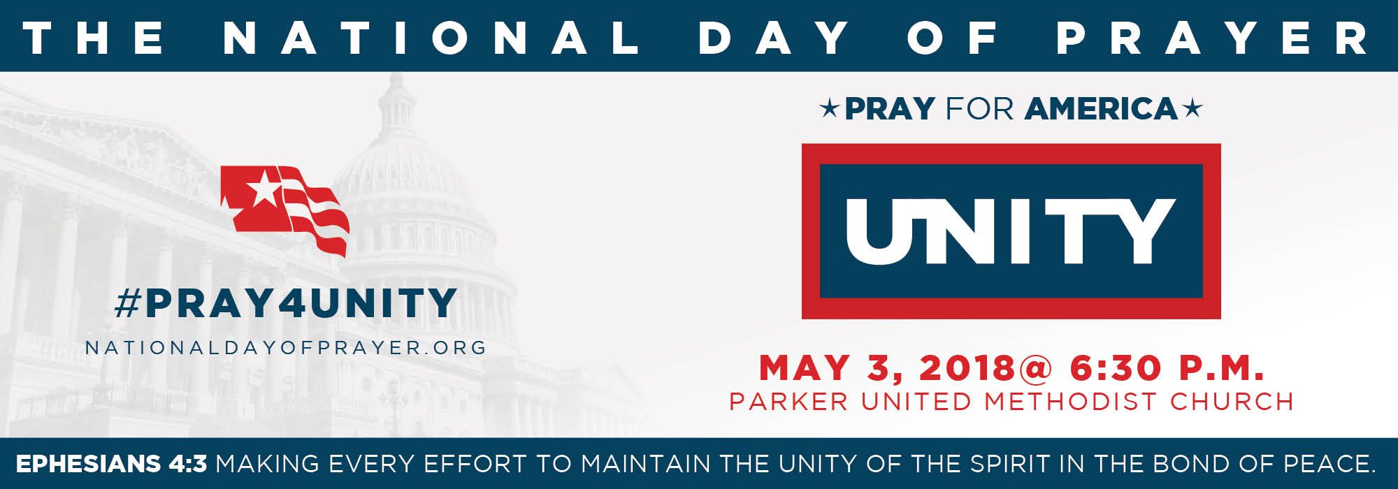National Day of Prayer location and details.