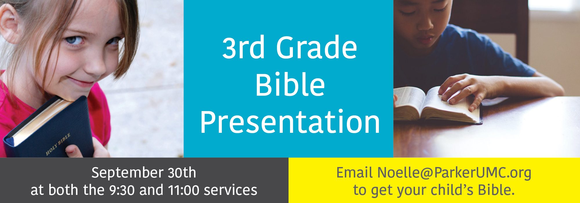 Third Grade Bible Presentation Info
